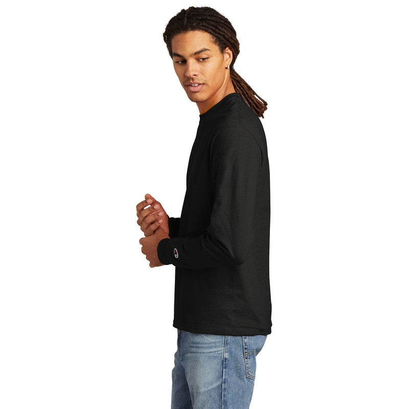 NEW SEI-Champion ® Heritage 5.2-Oz. Jersey Long Sleeve Tee-Black