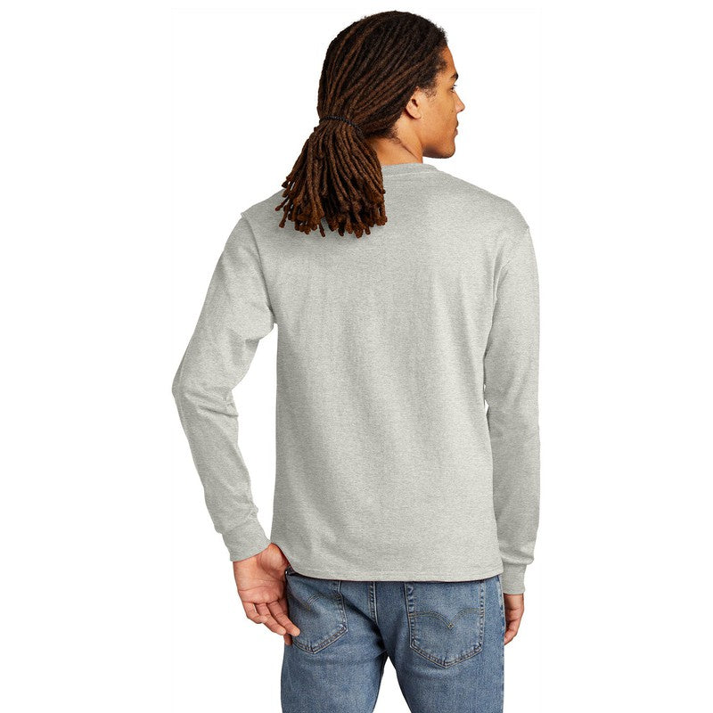 NEW SEI-Champion ® Heritage 5.2-Oz. Jersey Long Sleeve Tee-Oxford Grey