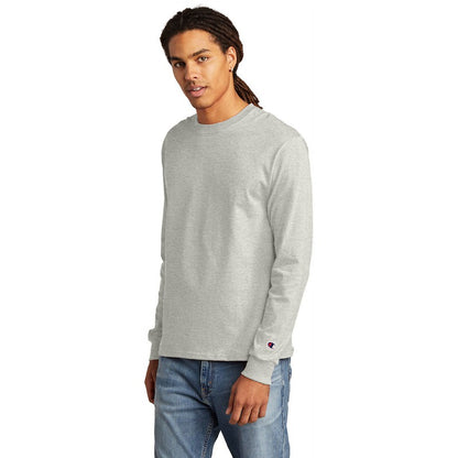 NEW SEI-Champion ® Heritage 5.2-Oz. Jersey Long Sleeve Tee-Oxford Grey