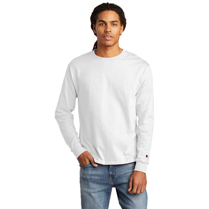 NEW SEI-Champion ® Heritage 5.2-Oz. Jersey Long Sleeve Tee-White