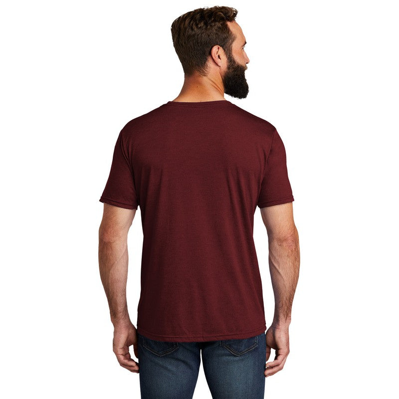 NEW SEI-Allmade® Unisex Tri-Blend Tee-Fairly White-Vino Red