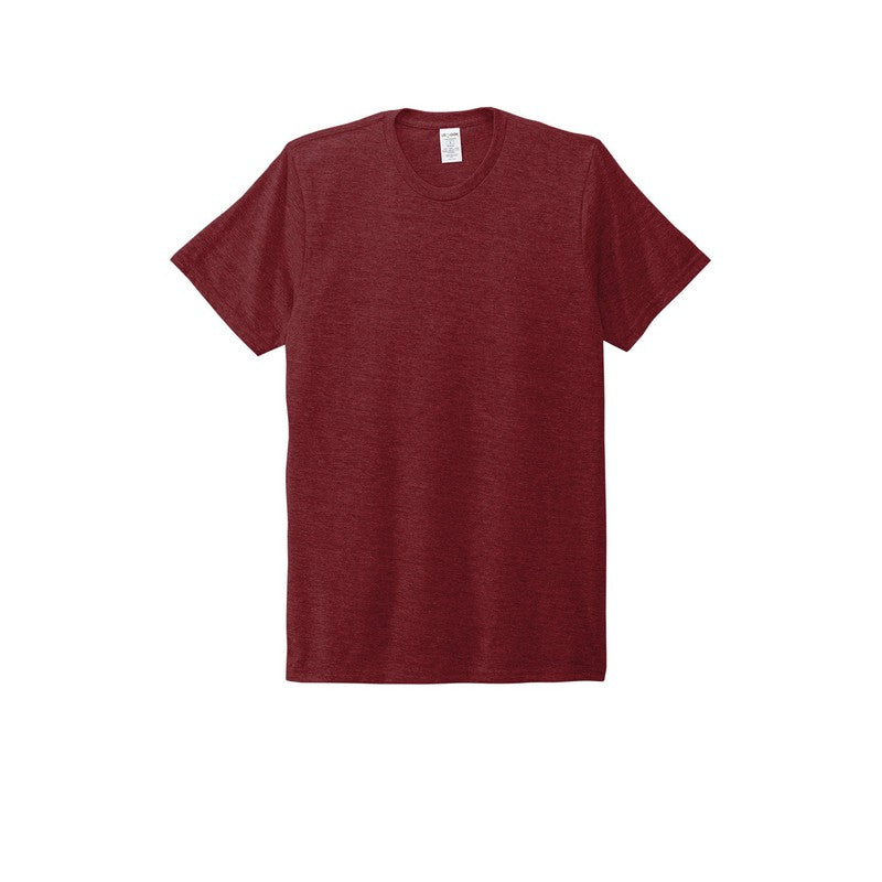 NEW SEI-Allmade® Unisex Tri-Blend Tee-Fairly White-Vino Red