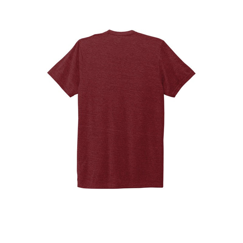 NEW SEI-Allmade® Unisex Tri-Blend Tee-Fairly White-Vino Red