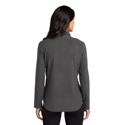 NEW SEI Eddie Bauer® Ladies 1/2-Zip Microfleece Jacket-Grey Steel