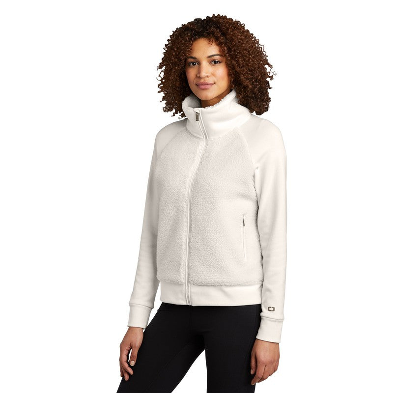 NEW SEI OGIO® Ladies Luuma Sherpa Full-Zip-Ivory Snow