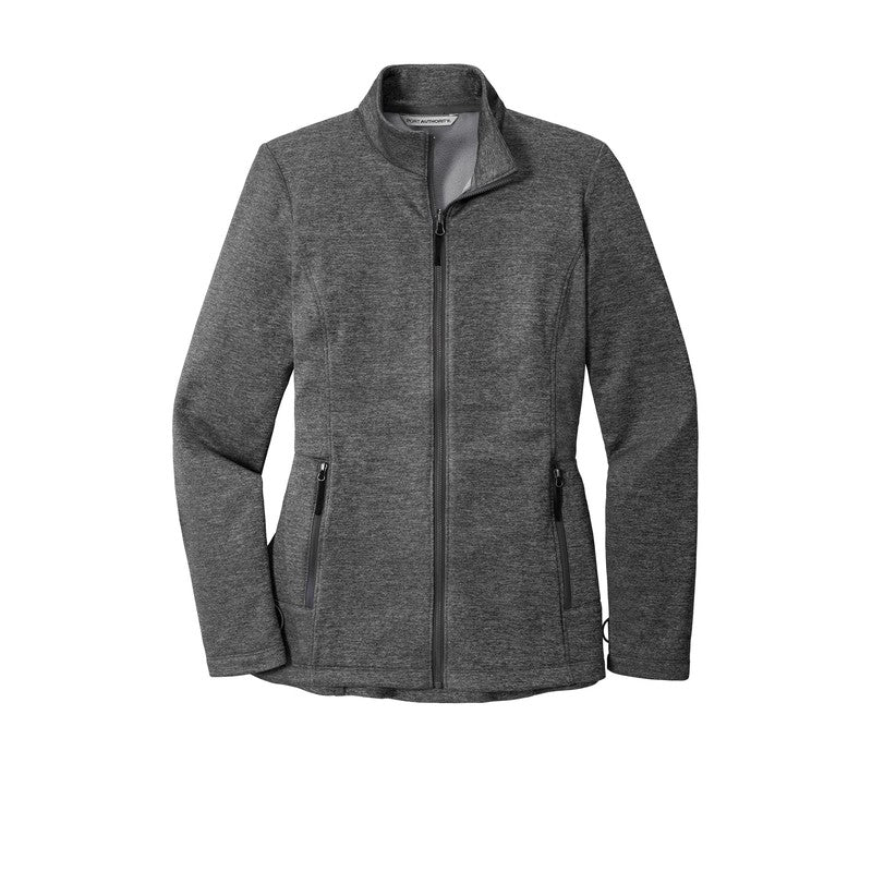 NEW SEI Ladies Collective Striated Fleece Jacket-Sterling Grey Heather