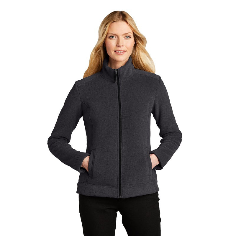 NEW SEI Ladies Ultra Warm Brushed Fleece Jacket-Graphite/ Deep Black