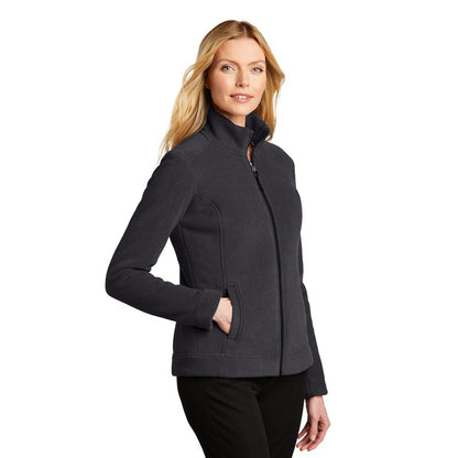 NEW SEI Ladies Ultra Warm Brushed Fleece Jacket-Graphite/ Deep Black