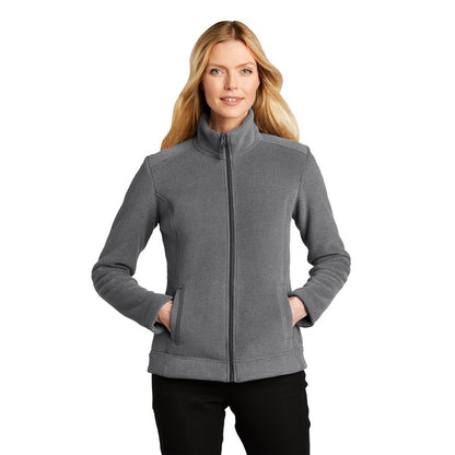 NEW SEI Ladies Ultra Warm Brushed Fleece Jacket-Gusty Grey/ Sterling Grey