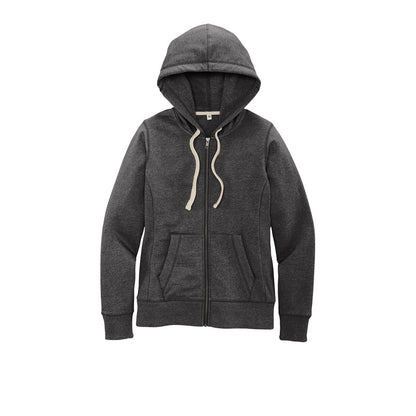 SEI District® Women's Re-Fleece™ Full-Zip Hoodie - Charcoal Heather