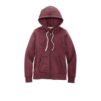 SEI District® Women's Re-Fleece™ Full-Zip Hoodie - Maroon Heather