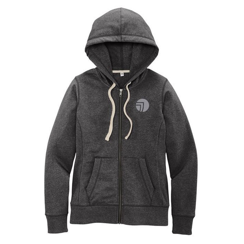 SEI District® Women's Re-Fleece™ Full-Zip Hoodie - Charcoal Heather