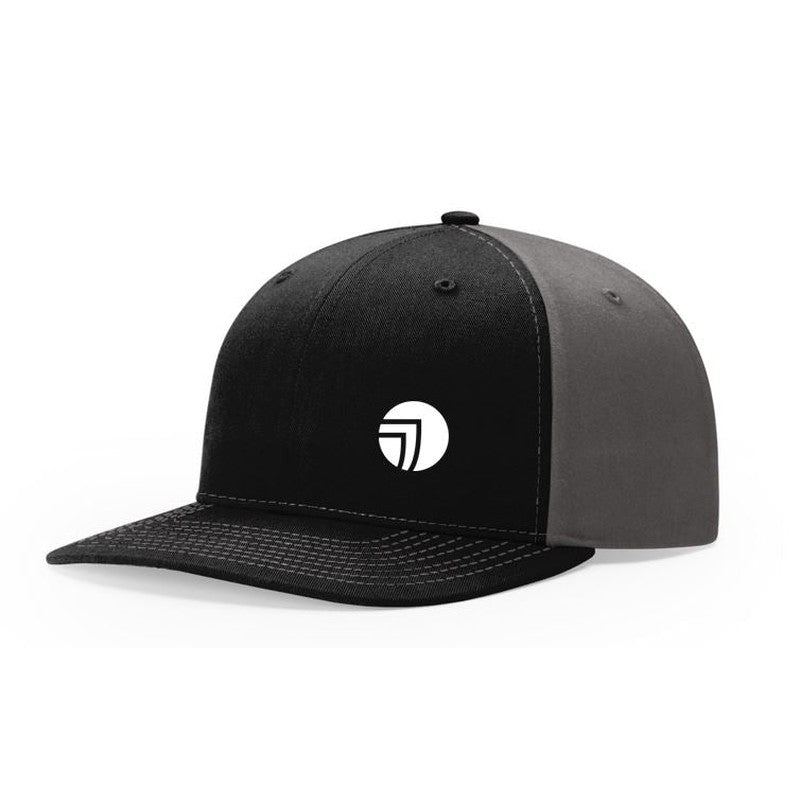 NEW SEI RICHARDSON TWILL BACK TRUCKER - Black/Charcoal