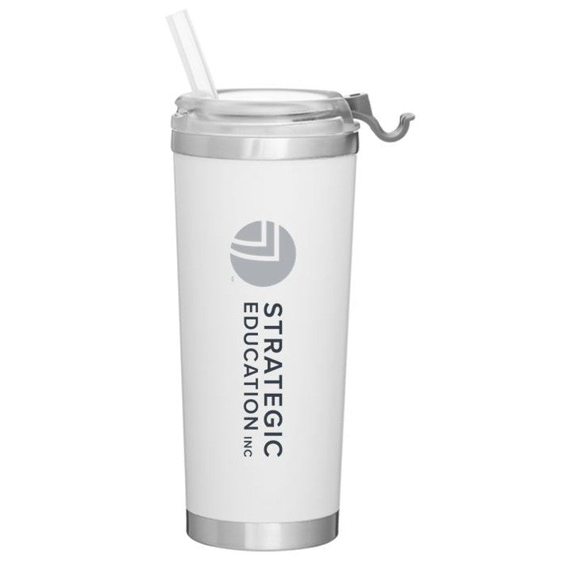 SEI Brooklyn 24 oz Tumbler with Straw - White